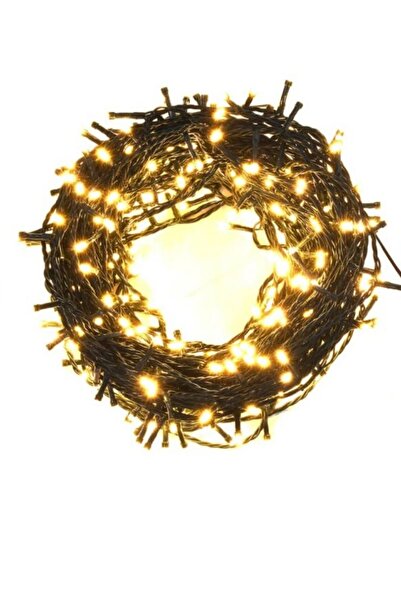 OEM Instalație de Crăciun tip liniar cu fir negru, 20 m, 300 LED-uri, alb cal...