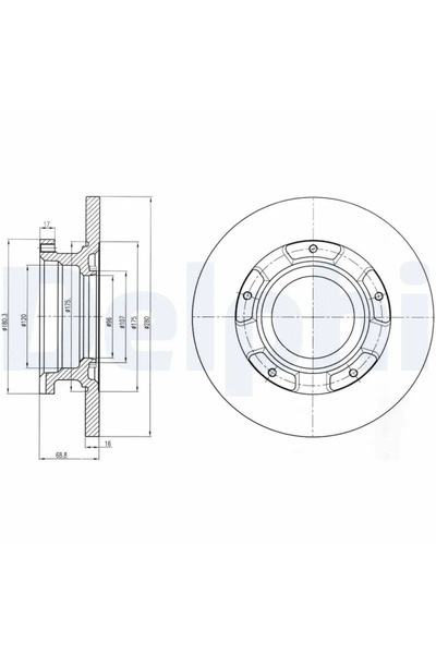 DELPHİ Disc Frana Ford Transit Tourneo Bus/Transit Bus/Transit Caroserie