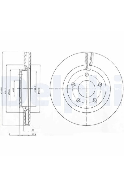 DELPHİ Дискови спирачки Nissan 10-Trail 2/10-Trail Van/Juke Venucia Chenfeng
