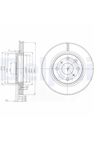 DELPHİ Disc Frana Byd F0/E1 Citroen C1