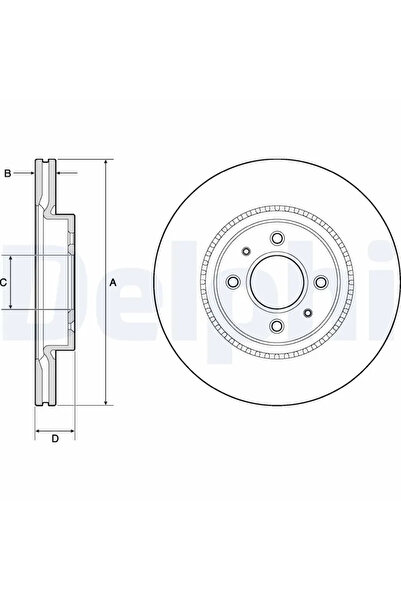 DELPHİ Спирачен диск Hyundai I20 2/I20 3/I20 Active Kia Rio 3/Rio 4/Stonic