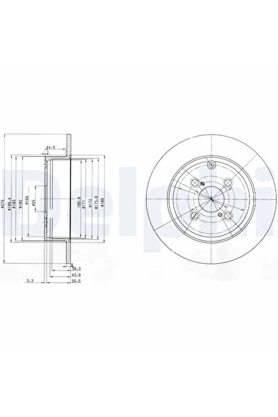 DELPHİ Спирачен диск Toyota Corolla