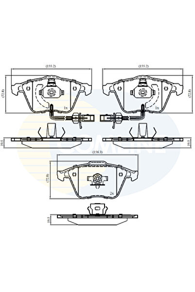 Comline Set Placute Frana Frana Disc Audi A4 B5/A4 B6/A4 B7 1997-2013