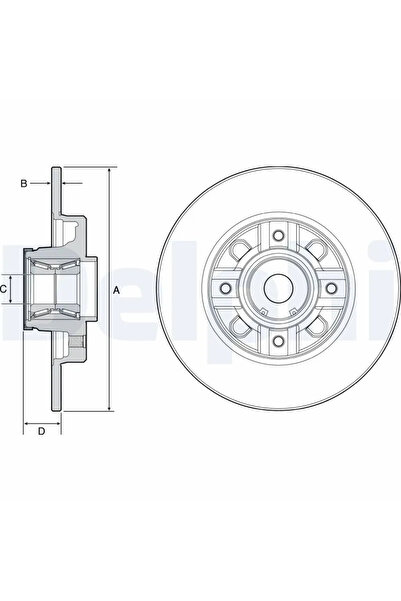 DELPHİ Disc Frana Citroen C4 2/DS4 Peugeot 308 1/308 Cc
