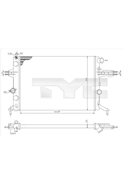 TYC Radiator Racire Motor Opel Astra G/Zafira A Microbus