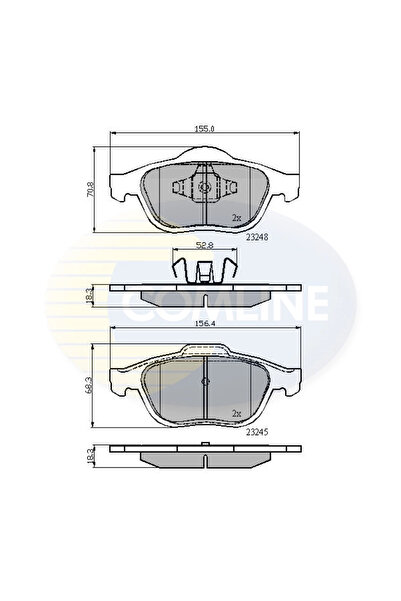 Comline Set Placute Frana Frana Disc Renault Espace 4/Laguna 2/Scenic 1 Microbus