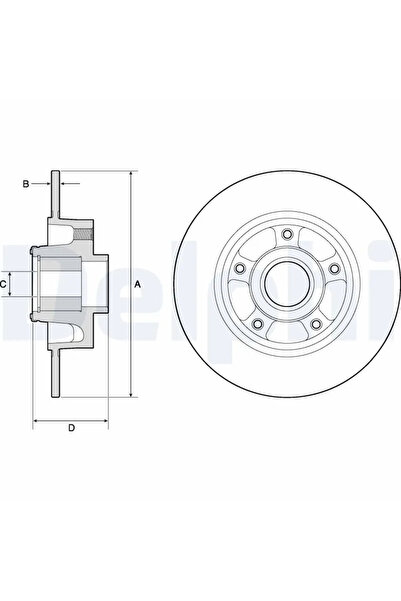 DELPHİ Brake disc Renault Megane 3/Megane Cc/Scenic 3
