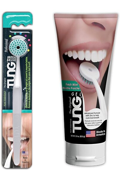 Tongue Gel مجموعة أدوات تنظيف اللسان بالفرشاة والجل من تونغ