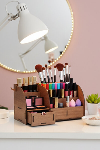 Simux منظم أقلام خشبي متعدد الأغراض من أوربت بـ 6 أقسام مع أدراج - منظم متعدد...