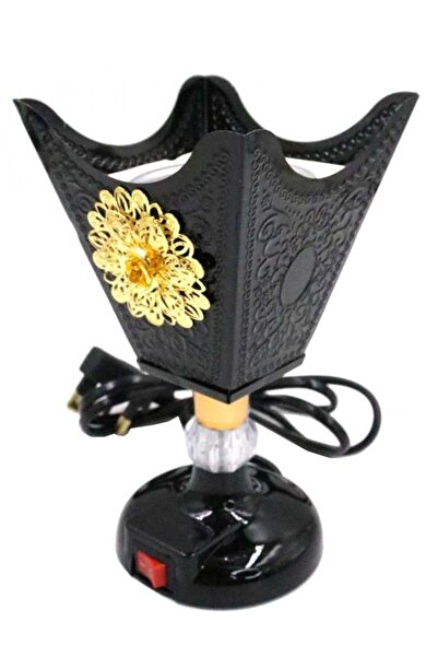 BoSidin بخور عود أنيق، حامل بخور كهربائي، أسود - DE1044-B