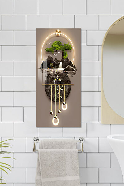 kutuTR Doğa ve Işık Temalı Temperli Cam Dik Tablo 30x60 cm Ebadında UV Baskı - DCT021