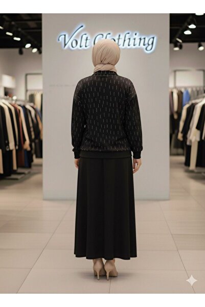 VOLT CLOTHİNG Σετ Φορέματος Χιονισμένο Μαύρο με φερμουάρ