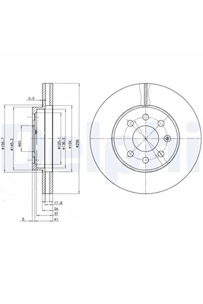 DELPHİ Disc Frana Chevrolet Astra/Lacetti/Nubira Daewoo Nubira