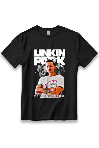 EZG Business تي شيرت LINKINPARK تشيستر بينينغتون مطبوع للجنسين مصنوع من القطن...