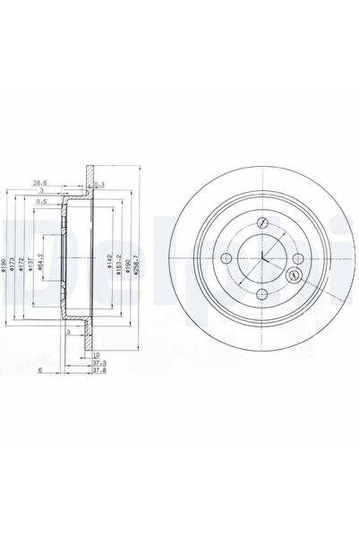 DELPHİ Мини спирачен диск