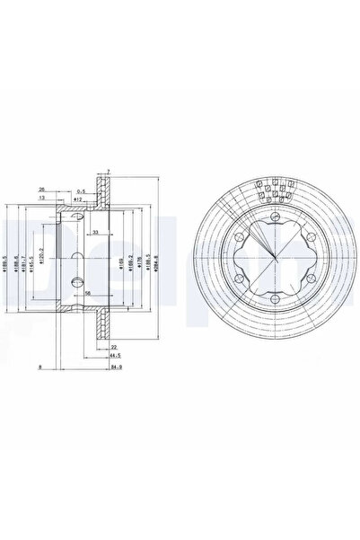 DELPHİ Дискови спирачки Mercedes-Benz Sprinter 2-T автобус/Sprinter 2-T карос...