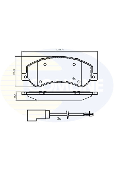 Comline Set Placute Frana Frana Disc Ford Transit Tourneo Bus/Transit Bus/Tra...