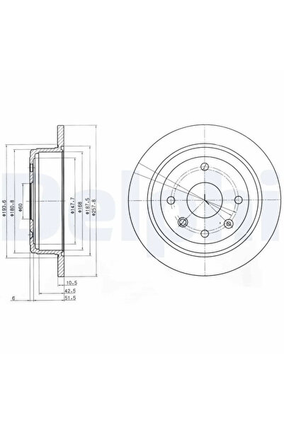 DELPHİ Disc Frana Chevrolet Lacetti/Nubira/Optra Limuzina Daewoo Gentra Limuz...