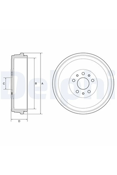 DELPHİ Tambur Frana Fiat Doblo Cargo/Doblo Bus/Doblo Platou / Sasiu Opel Comb...
