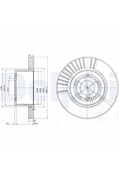 DELPHİ Дискови спирачки Land Rover Discovery 2