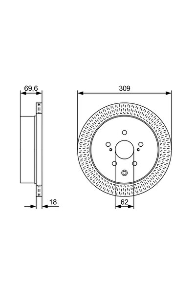 Bosch Disc Frana Lexus Rx