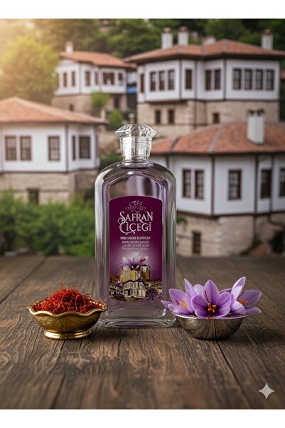 Safran Çiçeği Kolonyaları 400 ml Safran Çiçeği Mor Safran Kolonyası Cam Şise