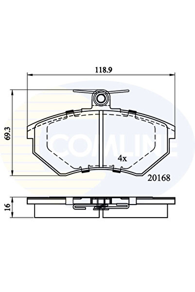 Comline Set Placute Frana Frana Disc Audi 200 C2 Limuzina/80 B3 Limuzina/80 B...