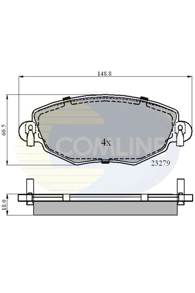 Comline Set Placute Frana Frana Disc Ford Mondeo 3 Jaguar 10-Type 1