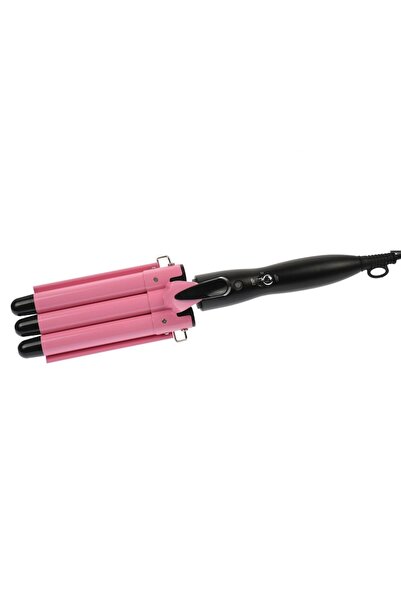 stuffix Triple Hair Curler Deliny, 3 Barrels, Adjustable Temperature, Pink