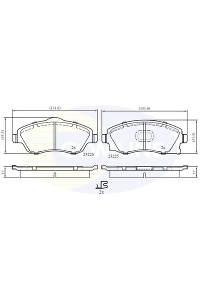 Comline Set Placute Frana Frana Disc Opel Combo Tour/Corsa C/Meriva A Microbu...