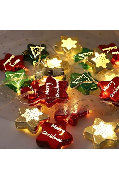 Karll Șir LED cu 10 LED-uri, fir de cupru, alimentat cu baterii, alb cald, 2 m