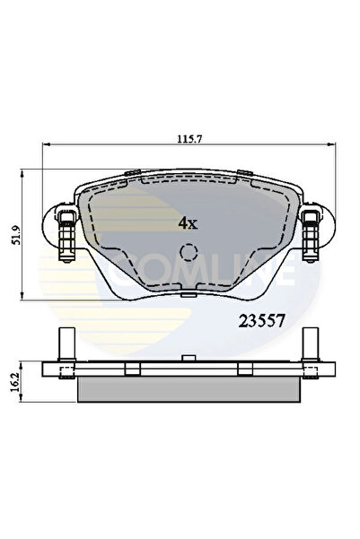 Comline Set Placute Frana Frana Disc Ford Mondeo 3 Jaguar 10-Type 1 2000-2009