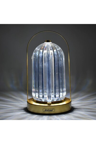 Andowl Decorative LED Lamp, 3 Lighting Modes, Adjustable Brightness, Touch Control, USB Rechargeable