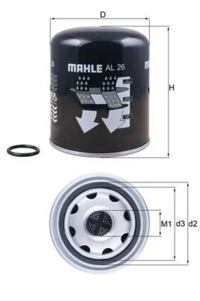 MAHLE Element Filtrant Uscator Aer Compresor Renault Trucks Premium 2 Volvo F...