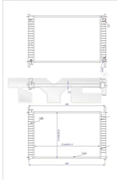 TYC Radiator Racire Motor Ford Fiesta 5/Fusion Mazda 2