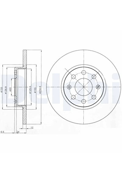 DELPHİ Disc Frana Fiat Grande Punto Opel Corsa D/Monza A/Senator A