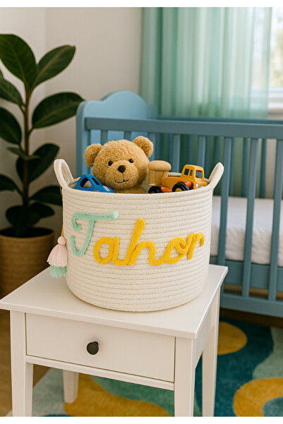 Ahs Tasarım Kişiye Özel İsimli Örgü Oyuncak ve Eşya Sepeti – Çocuk Odası