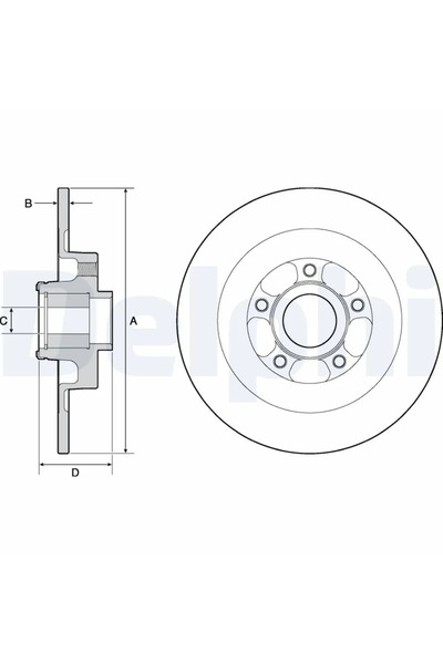 DELPHİ Спирачен диск Renault Laguna 3/Latitude