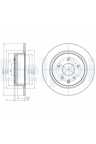 DELPHİ Дискова спирачка Nissan Altima/Bluebird Sylphy / Sylphy 3/Juke Nissan ...