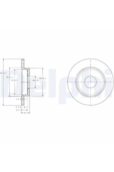 DELPHİ Disc Frana Audi 80 B4/A4 B5/A4 B6