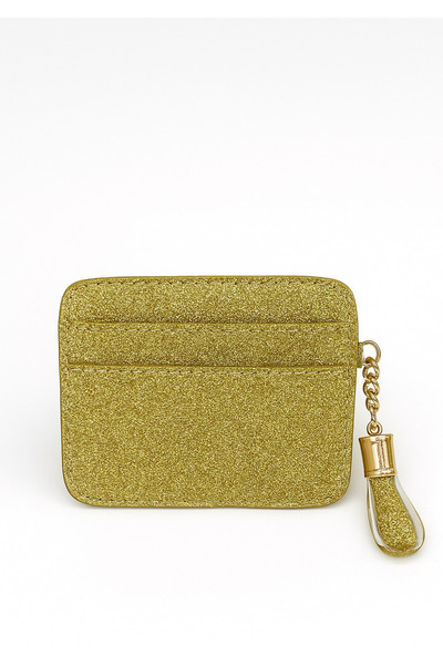 SHIKIRTI Γυναικεία θήκη για κάρτες με φούντες, διπλής όψης, 5 θέσεων, λαμπερή...