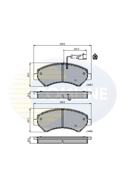 Comline Set Placute Frana Frana Disc Citroen Jumper 2 Bus/Jumper 2 Caroserie/...