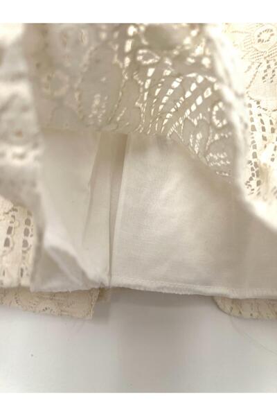 2kids2mom Kız Bebek Çocuk Uzun Kollu Dantelli Fiyonklu Fırfırlı Parti Düğün Doğum Günü Bayramlık Elbise