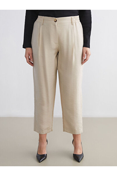 LC Waikiki Women's Pleated Trousers with Elastic Waist