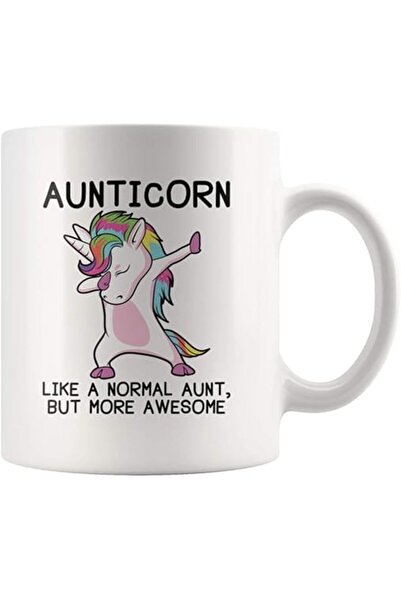 The Bros كوب هدية على شكل عمة وحيد القرن، أفضل هدية على الإطلاق لعيد ميلاد أو عيد الأم من ابنة أو ابن أخ