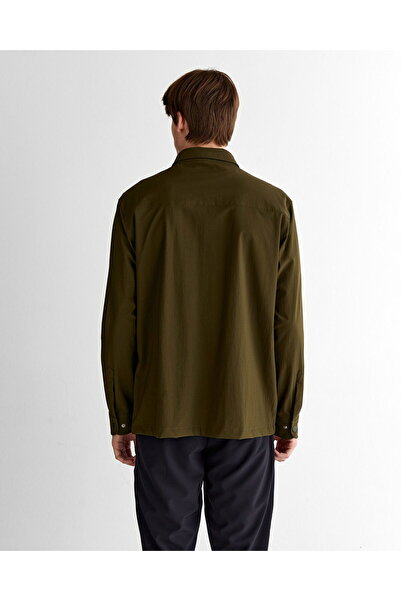 Gant Men's Green Relaxed Fit Classic Collared Shirt