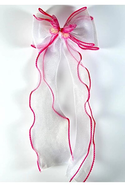 NİLZ مشبك أوتوماتيكي بتفاصيل فراشة فوشيا