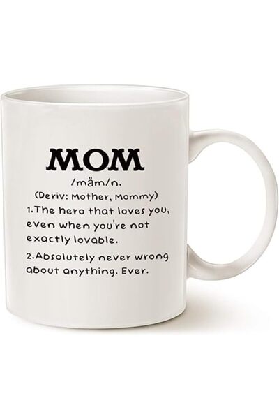 The Bros Mother's Day Gifts Funny Coffee Mug – Mom Definition 11 Oz White Cup Birthday Gift Idea