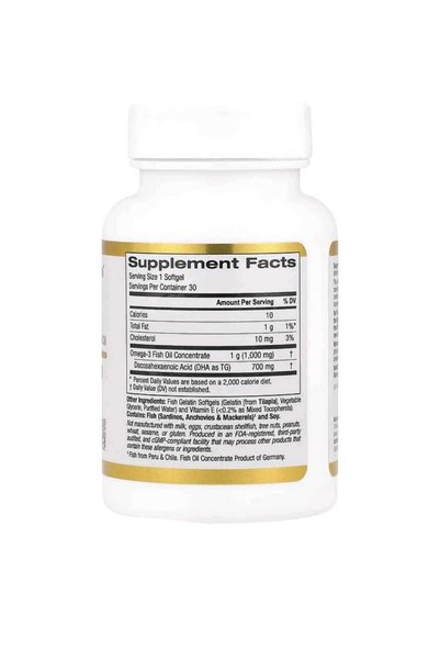 California Gold Nutrition DHA 700, addresses problems and lack of understanding, and supports focus and perception, 1000 mg, 30 capsules