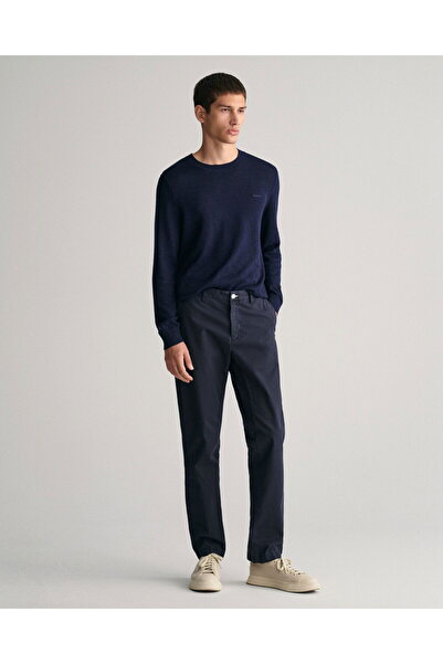Gant Men's Navy Blue Slim Fit Trousers